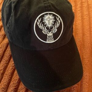 Jagermeister Black Hat with White Logo